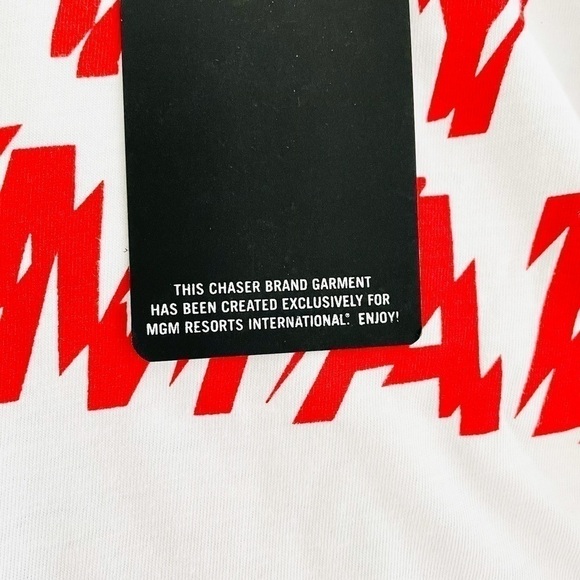 Chaser x Aria T-Shirt 10 12 NWT Juniors Henley Vegas MGM Resorts Party Animal - Picture 6 of 10